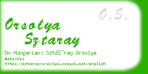 orsolya sztaray business card